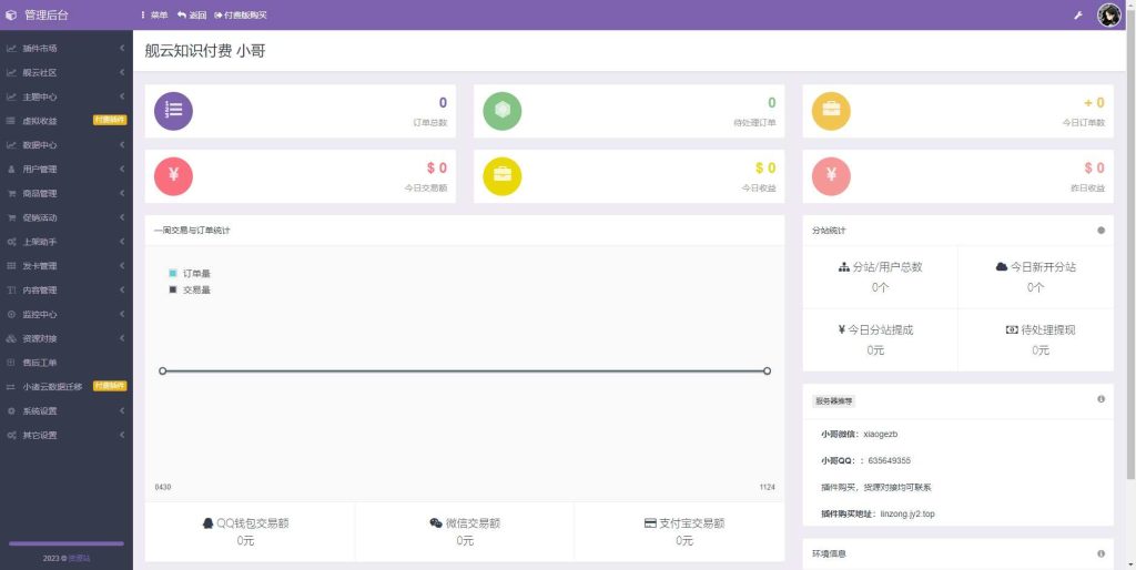 最新彩虹商城知识付费系统时光模板初创版网站源码 新增插件支持分站-拾光资源网