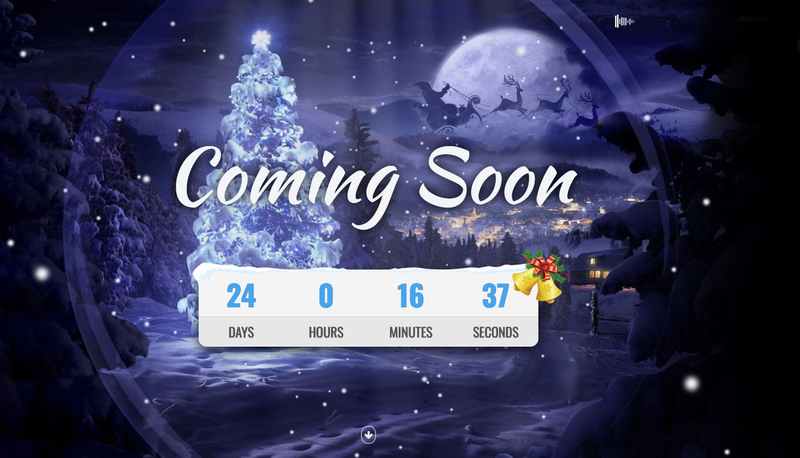非常漂亮的一款带背景音乐和下雪特效的圣诞节倒计时网页源码-拾光资源网
