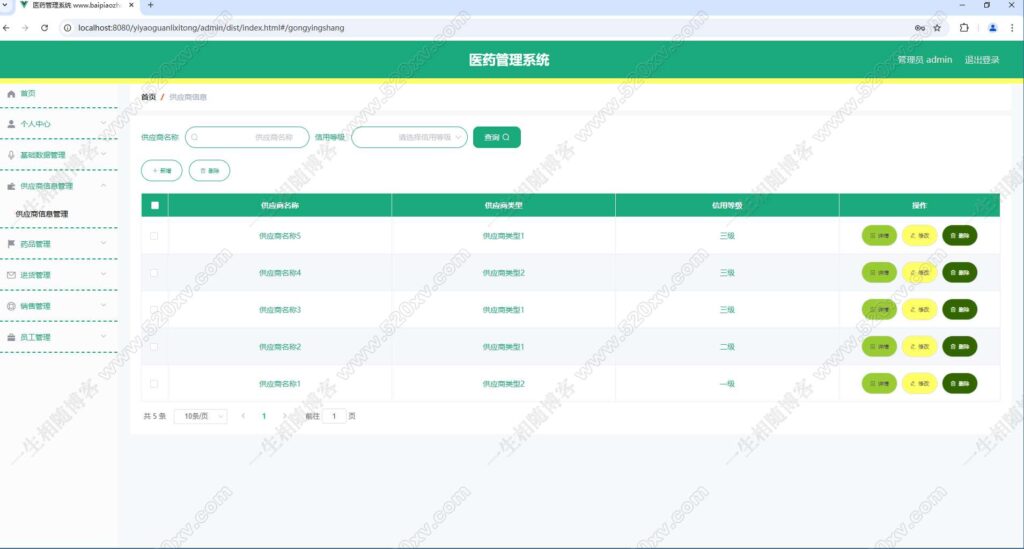 图片[4]-基于springboot医药管理系统网站源码 附论文及开题报告-拾光资源网