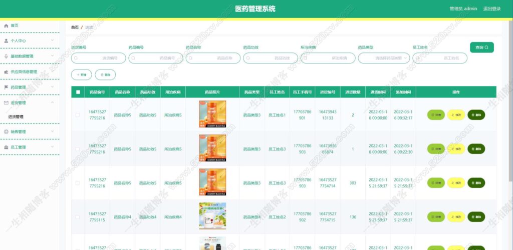 基于springboot医药管理系统网站源码 附论文及开题报告-拾光资源网