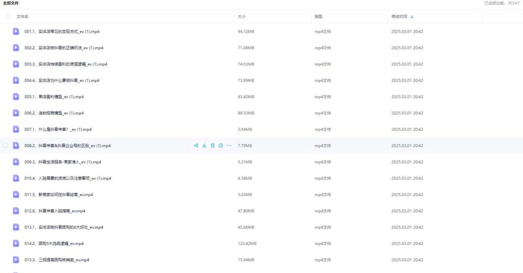 2025全行业抖音同城引流实操课程 引爆你的本地市场-拾光资源网