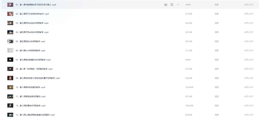 价值几千AI视频制作全攻略从入门到精通实战视频教程-拾光资源网