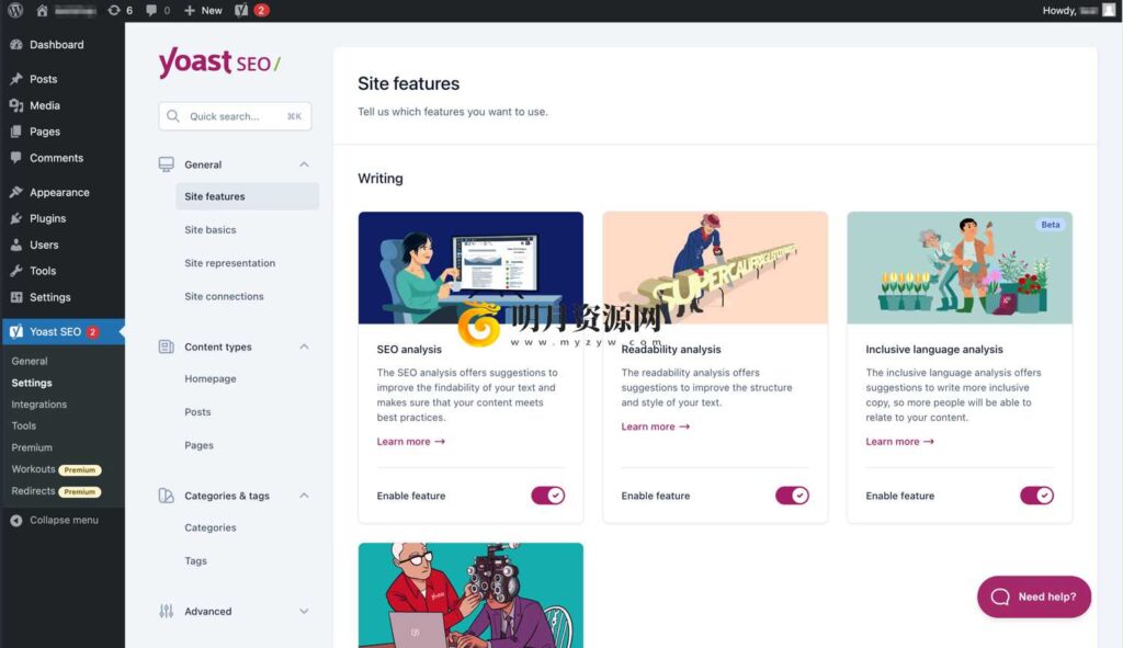 WordPress SEO优化插件 2025最新Yoast SEO Premium 24.7汉化中文版-拾光资源网