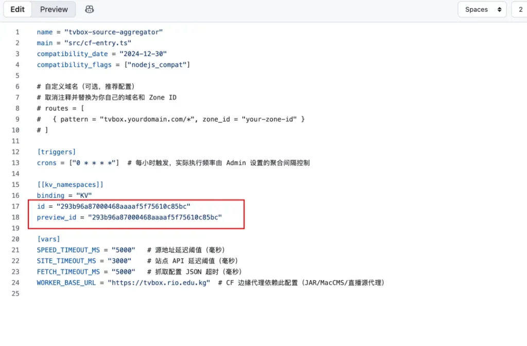 图片[5]-TVBox源聚合Cloudflare网页部署操作教程 多仓聚合苹果CMS接入 可视化管理自动更新-辰光资源网