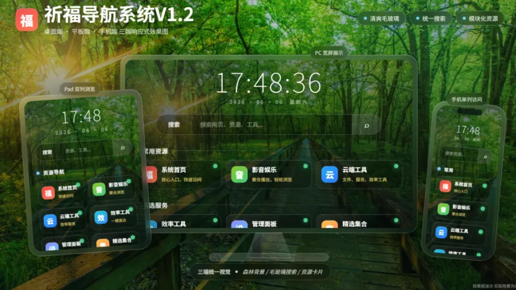 图片[1]-祈福导航系统V1.2多项重构更新优化控制逻辑和前台UI-辰光资源网